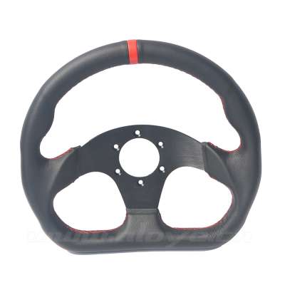 D-shaped leather kart steering wheel